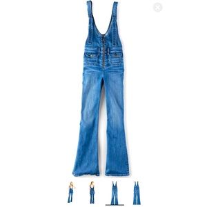 Denim Flare Overalls American Eagle